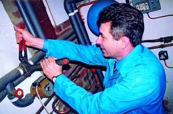 Steve installing heating